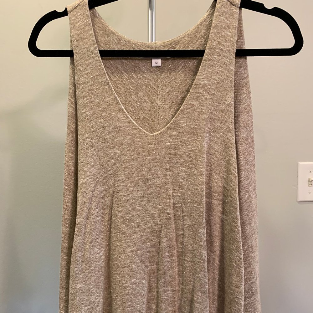 DREW Cape Top Sweater Sleeveless Sz M